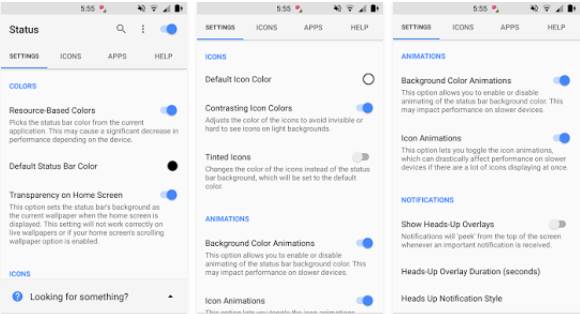 Cara Ganti Tampilan Warna Status Bar Android dengan aplikasi STATUS APK