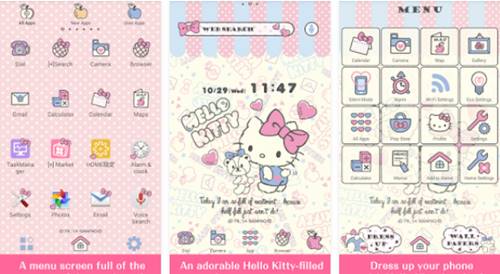 Download Tema Hello Kitty Android Background Pink Lucu Apk Hello Kitty Launcher Tiny Chum